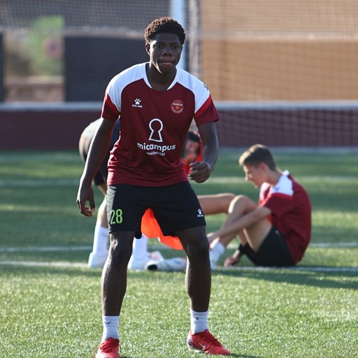 murcia football academy player training on pitch